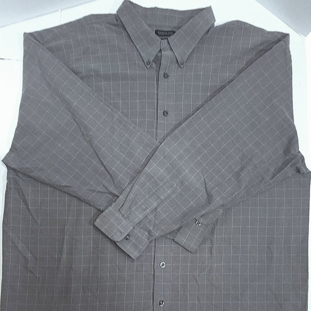 Van Heusen Gray Long Sleeve Button Up Men's Size 2XLT